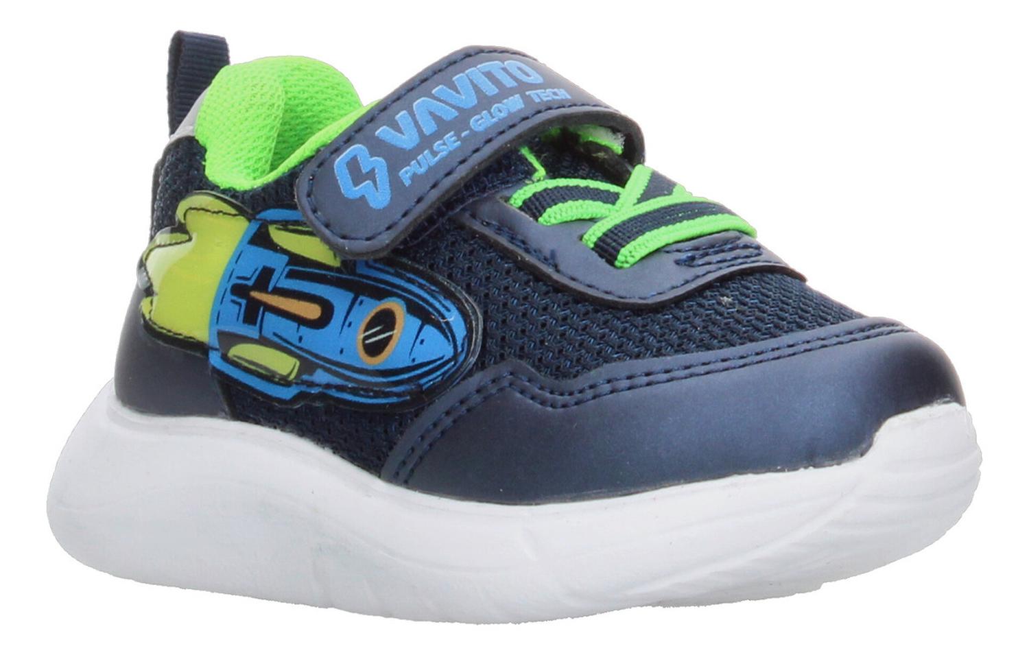 Tenis Vavito Rocket Niño Casual Deportivo Cómodo Cinta Adhesiva Azul Marino Infantil T12-15 — imagen 2