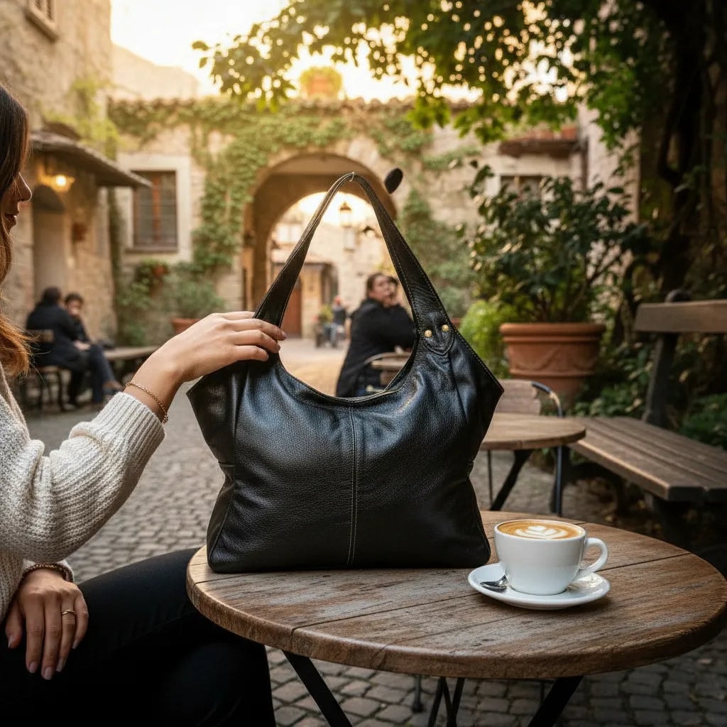 Bolsa De Piel Legitima Original Grande Tote De Hombro Jf70 — imagen 10