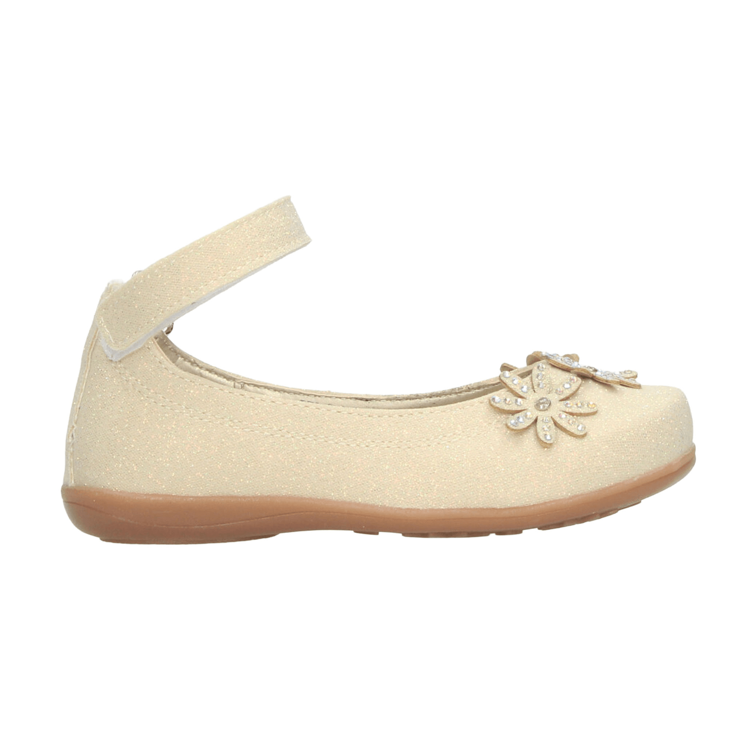 Flat Paressi Niña Beige Casual Cinta Adhesiva Infantil T15-18 — imagen 2