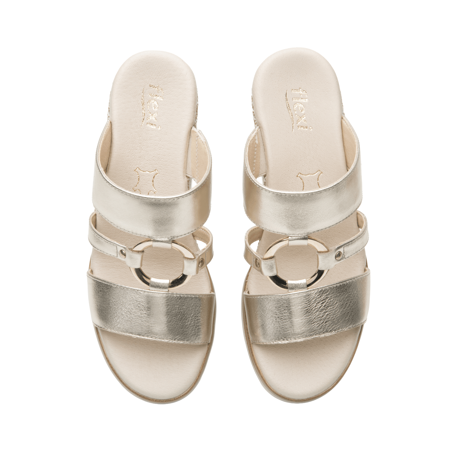 Sandalias Flexi Dama Dorado Casual Para Mujer — imagen 9