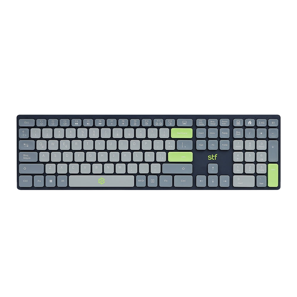 Kit Teclado inalámbrico + Reposa muñecas STF VIVA! Para computadora gris — imagen 3