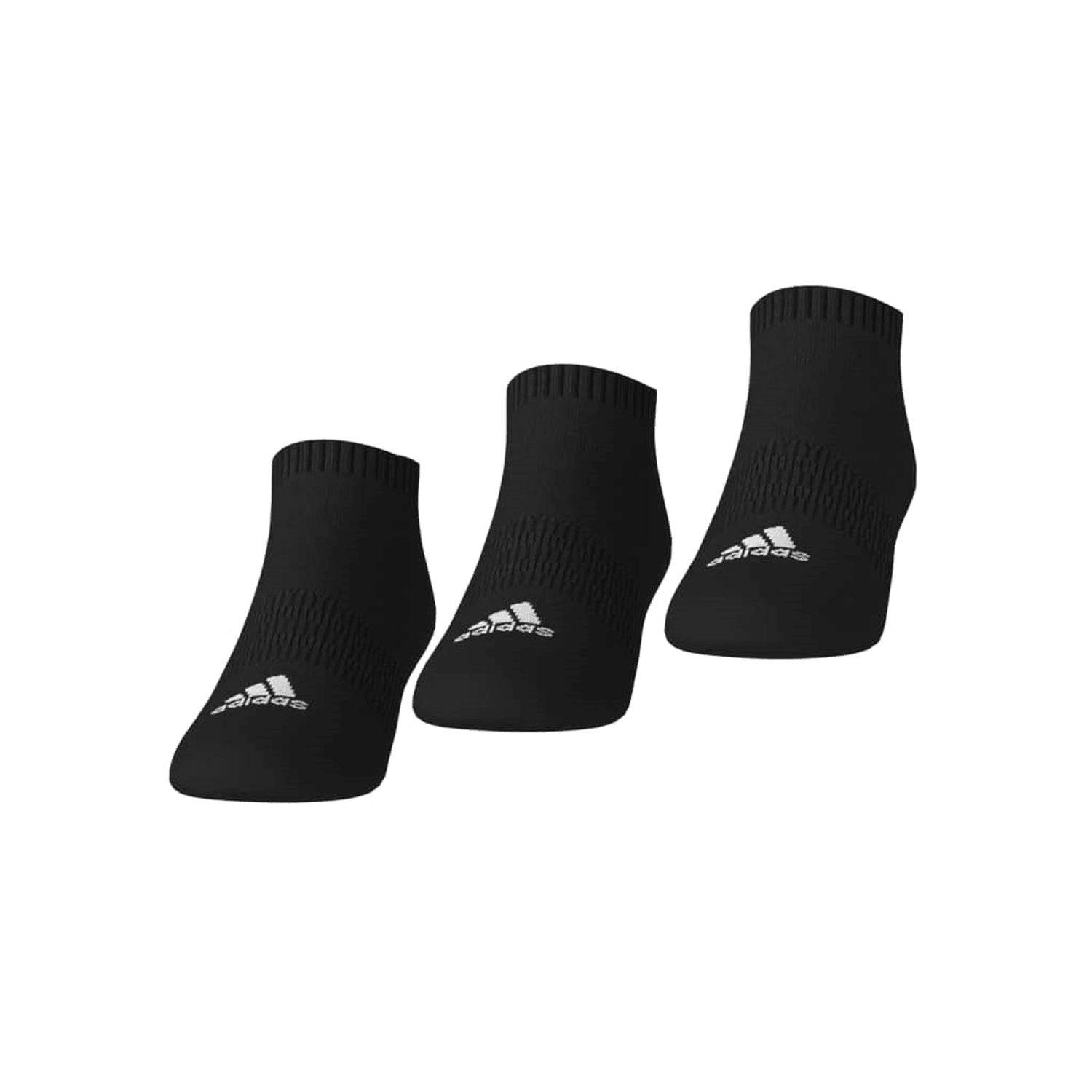 Calcetines Adidas Thin and Light 3 Pares Sport Negro Unisex — imagen 9