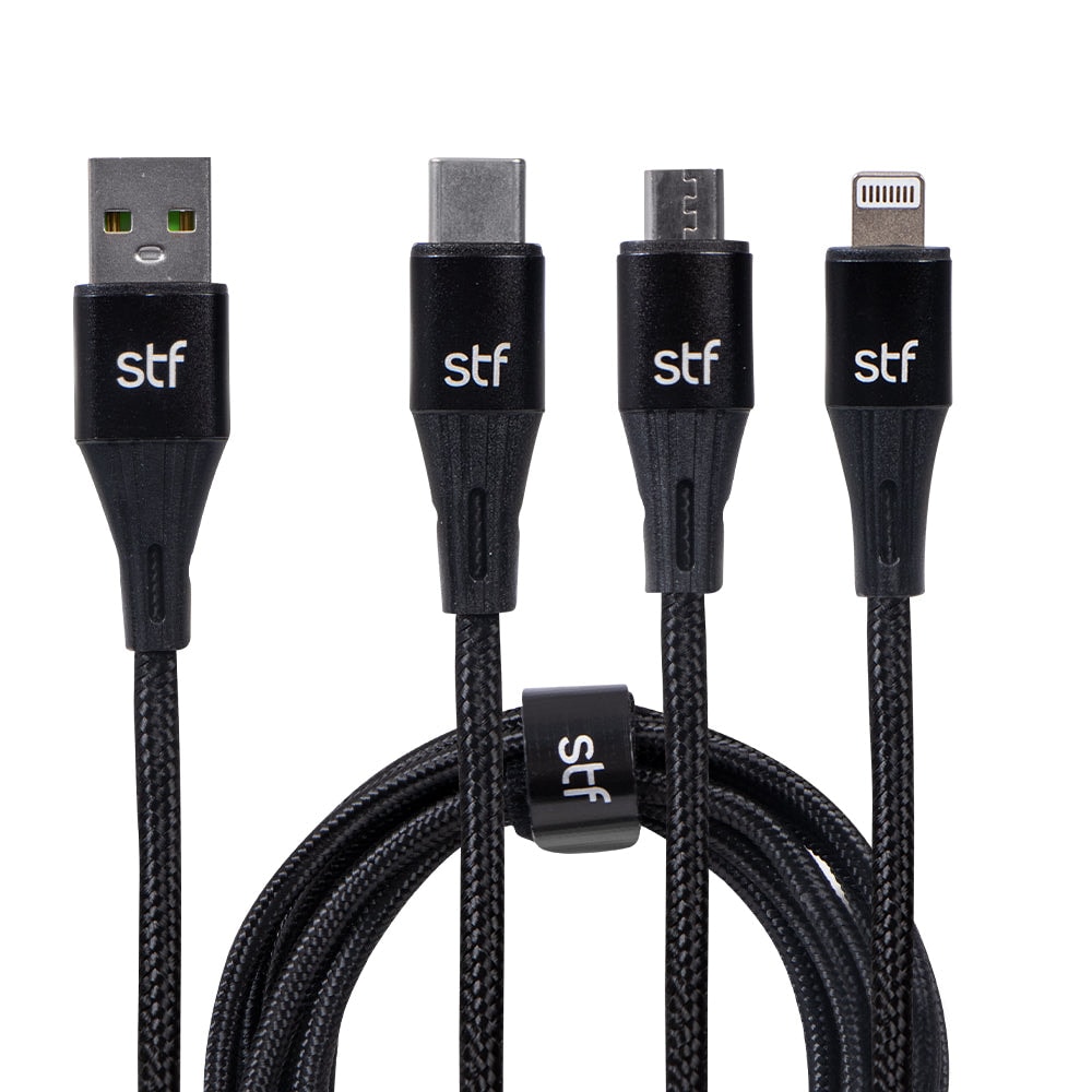 Cable 3 en 1 USB a Micro USB/Tipo C/Lightning Carga Rápida 2A 1.8m — imagen 2
