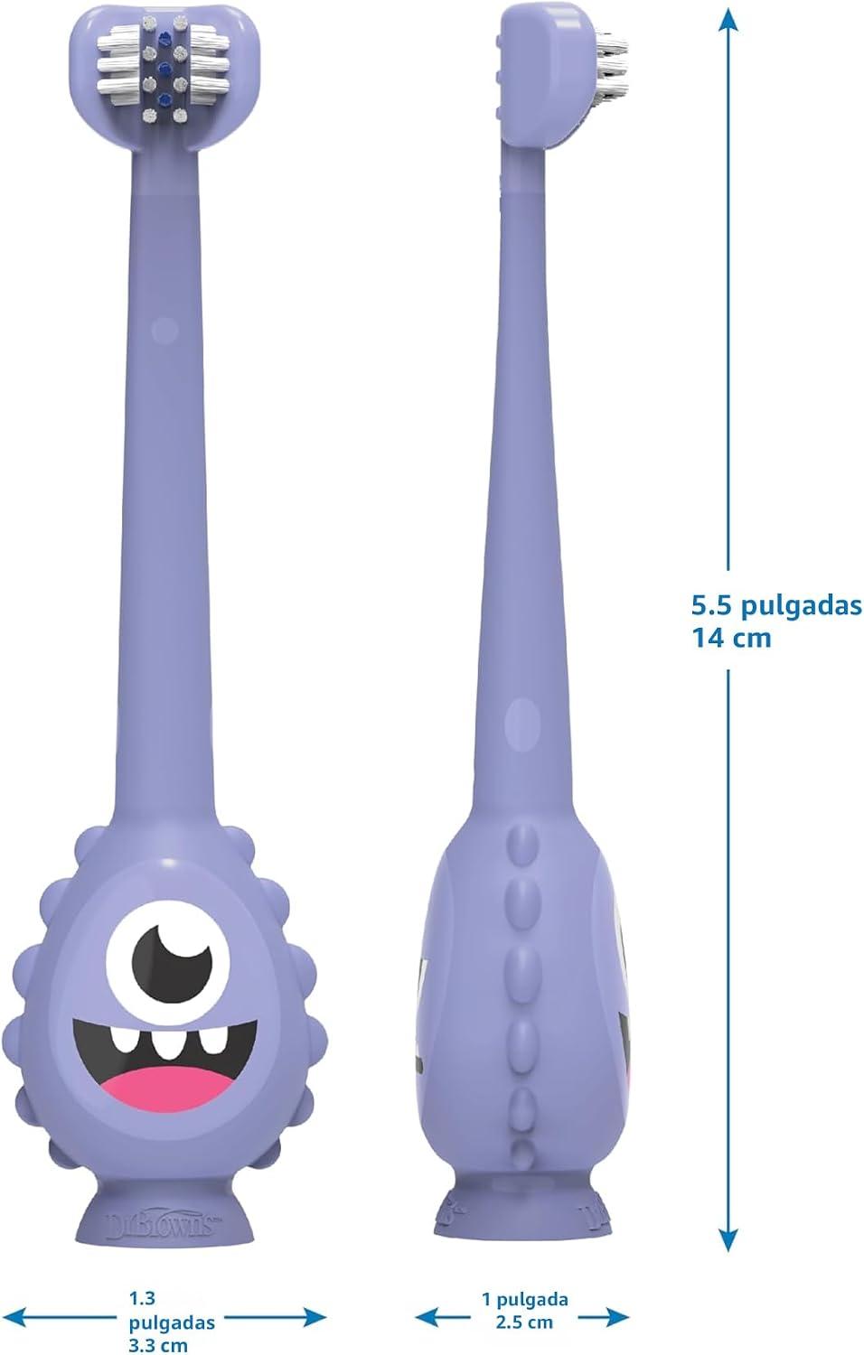 Cepillo de Dientes para Bebé Dr. Brown's ToothScrubber Monstruo Morado 1-4 Años — imagen 5