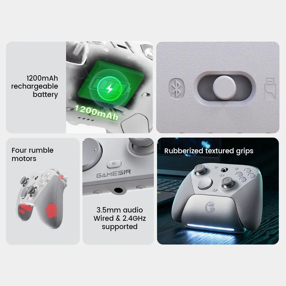 Control Alambrico GameSir G7 Pro Tri-Mode - Blanco — imagen 4