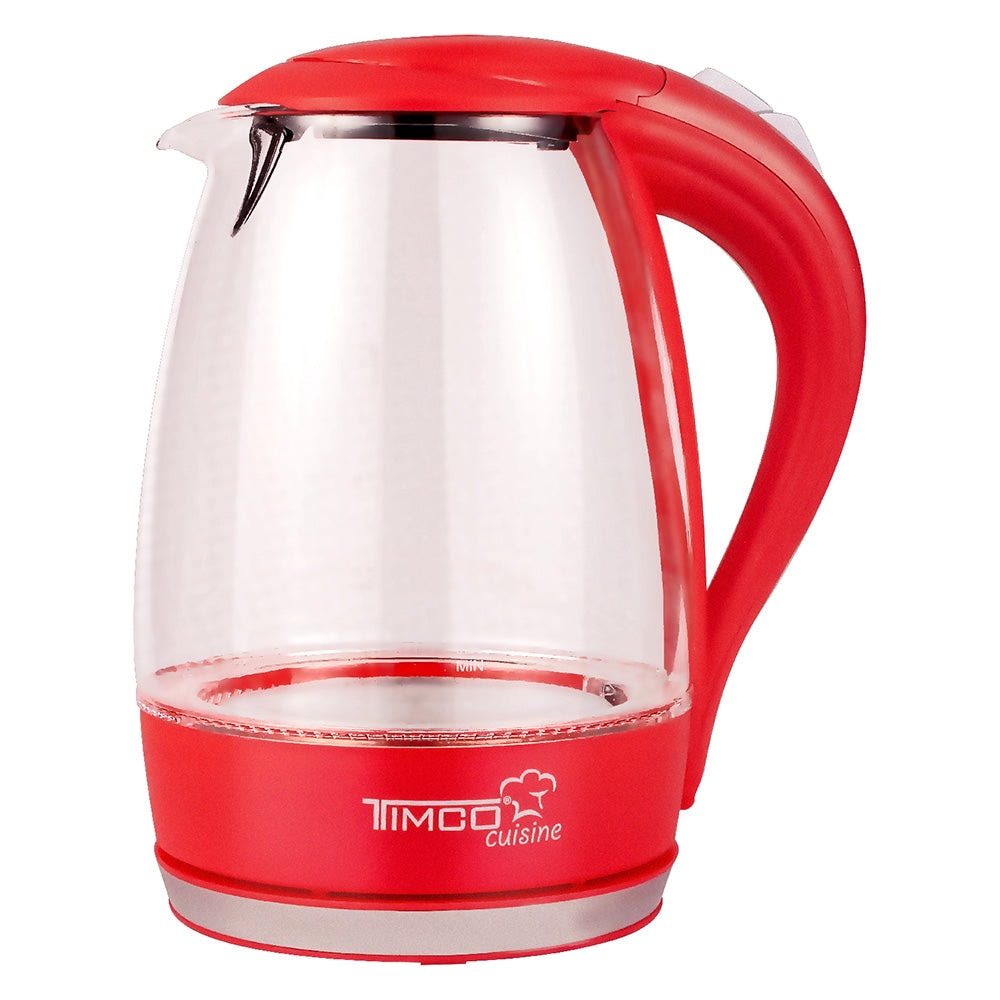 Jarra Eléctrica de Vidrio Tetera Hervidor de Agua Timco JE-V02R — imagen 6