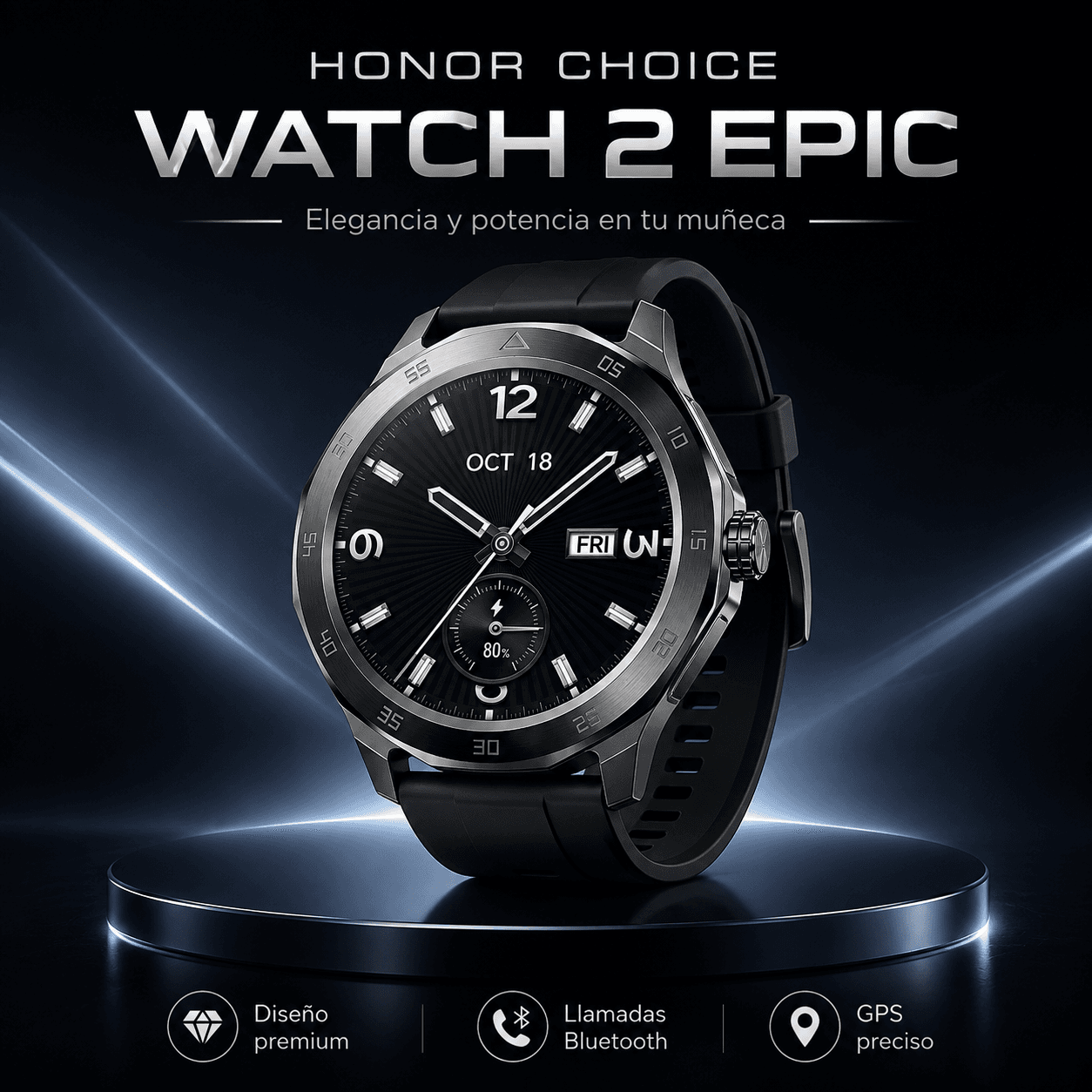 Smartwatch HONOR CHOICE Watch 2 Epic AMOLED con GPS, Llamadas Bluetooth y 5ATM — imagen 9