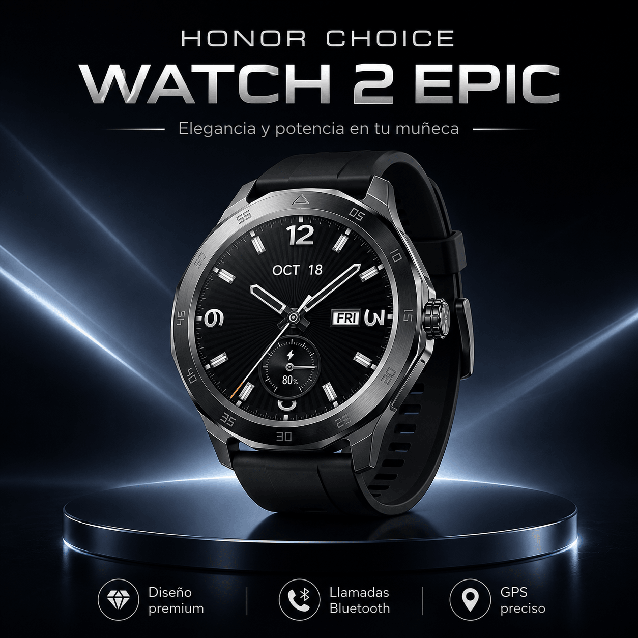 Smartwatch HONOR CHOICE Watch 2 Epic AMOLED con GPS, Llamadas Bluetooth y 5ATM — imagen 9