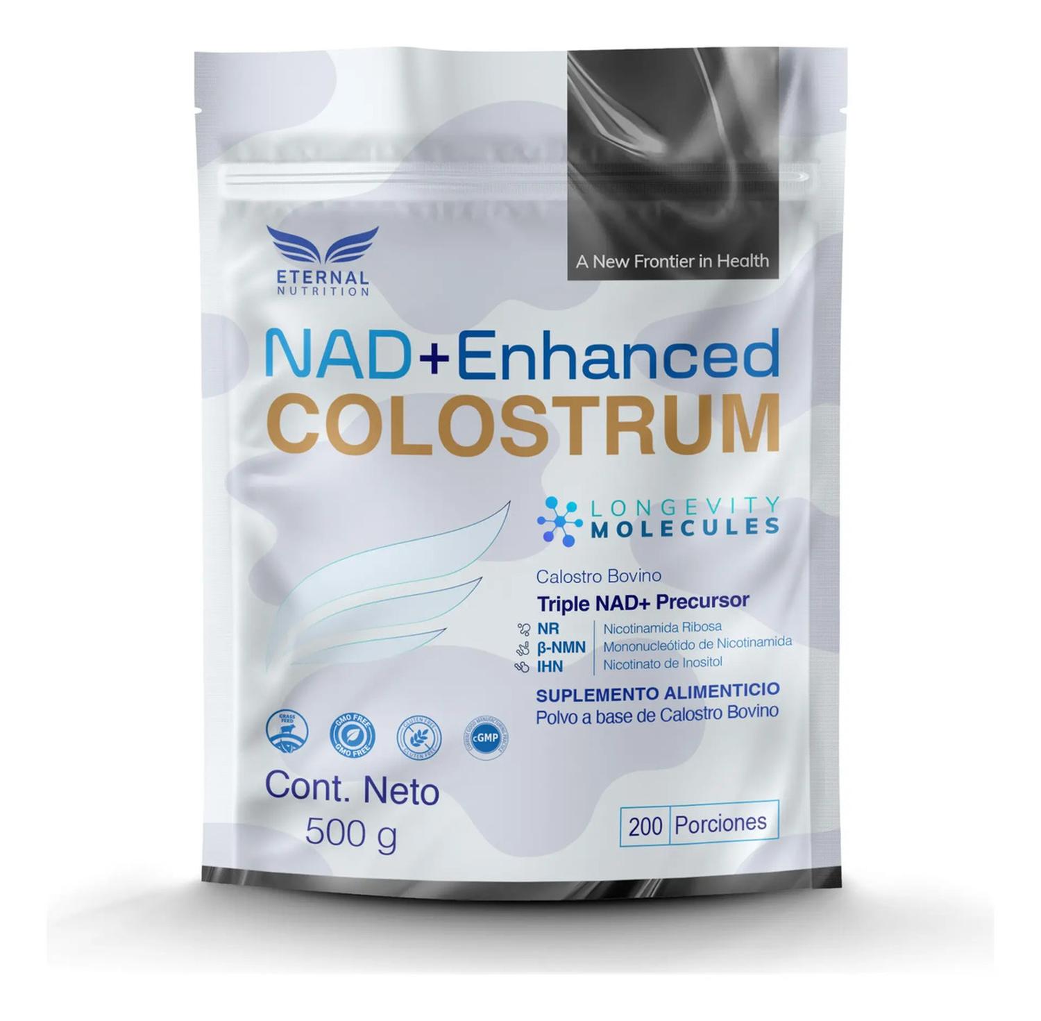 Calostro Bovino con NAD+, Inmunoglobulinas IgG y Precursores NAD+, 200 Cápsulas — imagen 1
