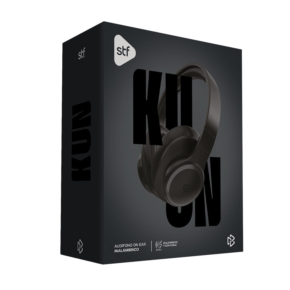 Audífonos inalámbricos On Ear Kun STF 7hrs Uso Negro — imagen 3