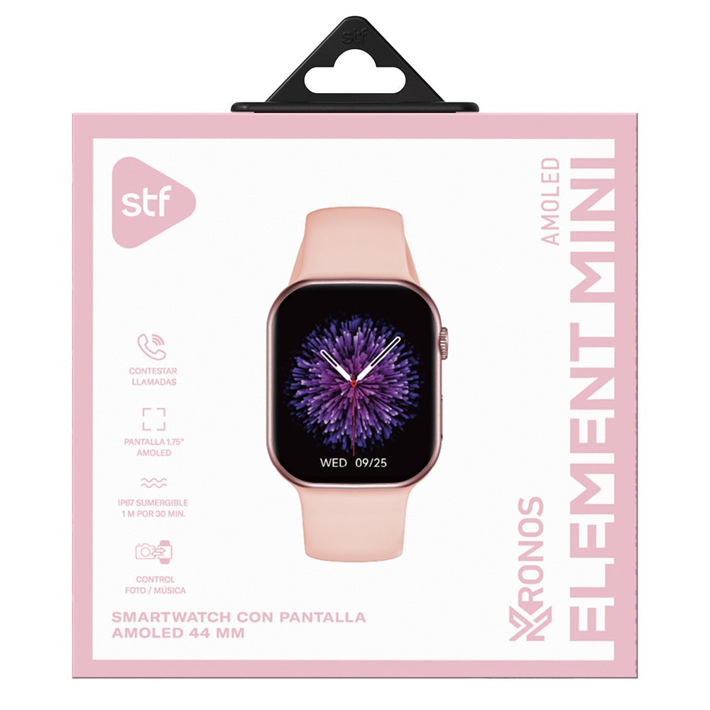 Smartwatch Reloj Kronos Element Mini STF Pantalla Amoled 1.75" Resistencia al agua IP67 Rosa — imagen 9