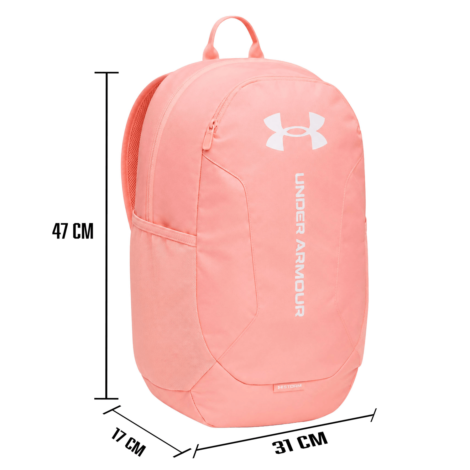Mochila Under Armour Hustle Lite Dama Rosa Para Laptop Escolar Mujer 24L — imagen 6