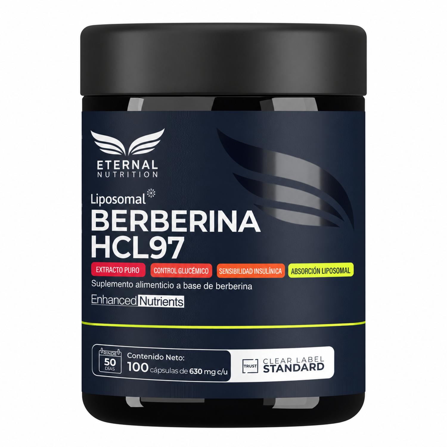Berberina HCL97 Liposomal con Canela Ceylon y Vinagre de Manzana, 1,260 mg por Porción, 100 Cápsulas — imagen 1