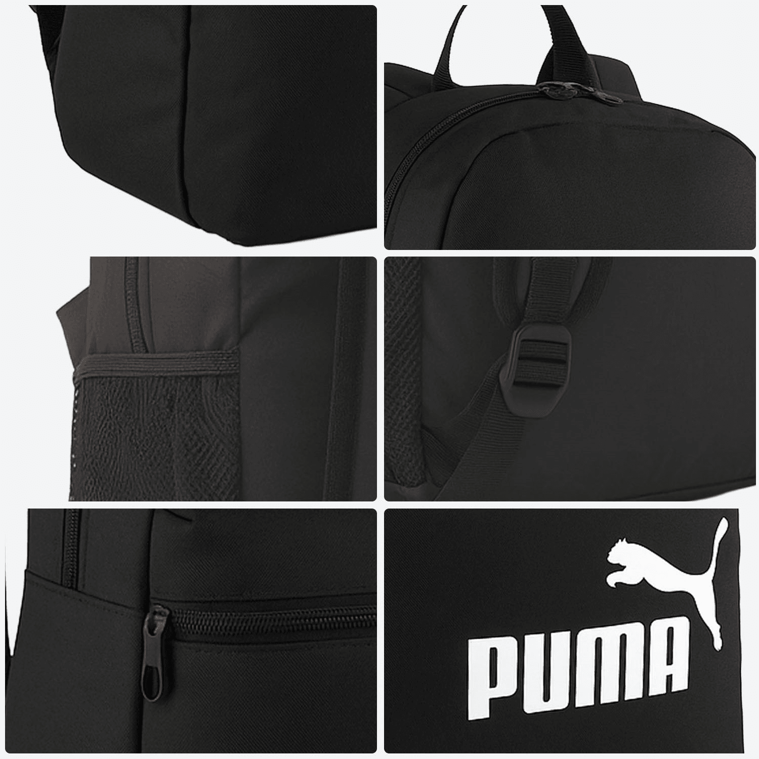 Mochila Puma Phase Small Negro Escolar Unisex — imagen 4