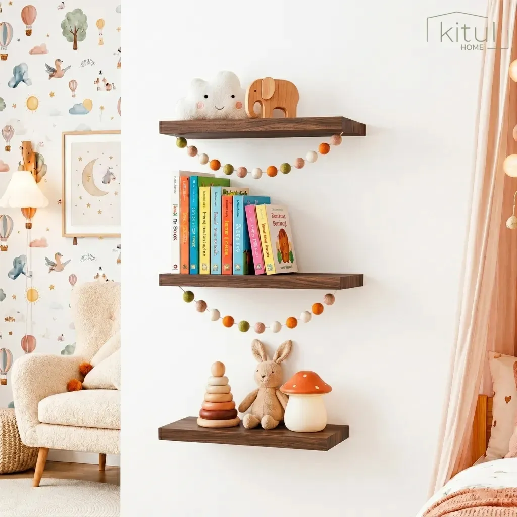 Repisas Flotantes de Madera 30 x 15 cm – Set para Decoración de Pared — imagen 6