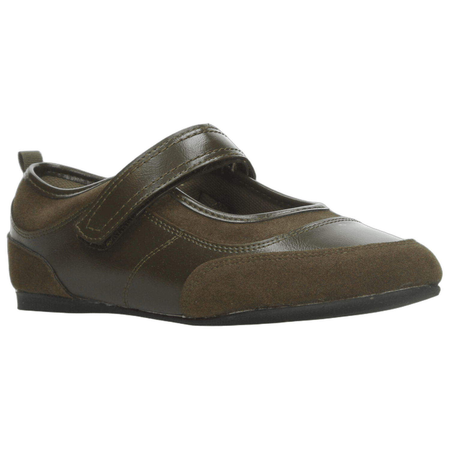 Flats Paulina Dama Verde Oliva Casual Mary Jane Mujer — imagen 3