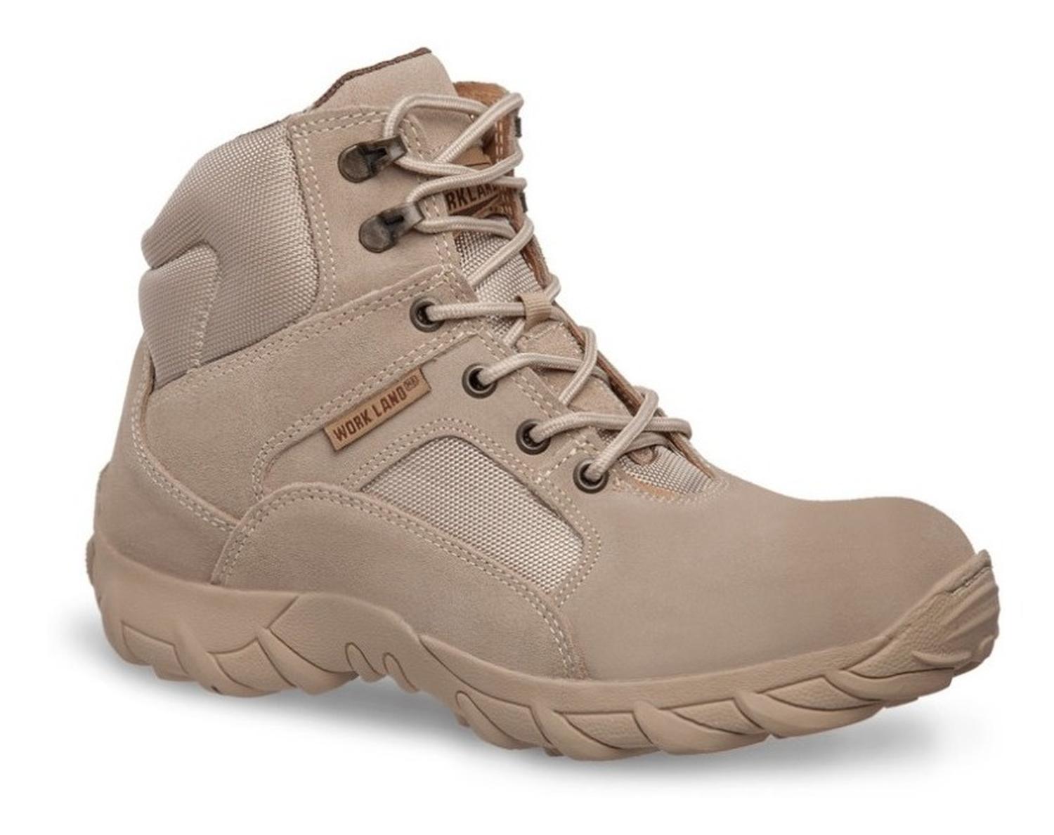 Bota Hombre Militar Corta Botín Táctica Workland 76223 Arena — imagen 1