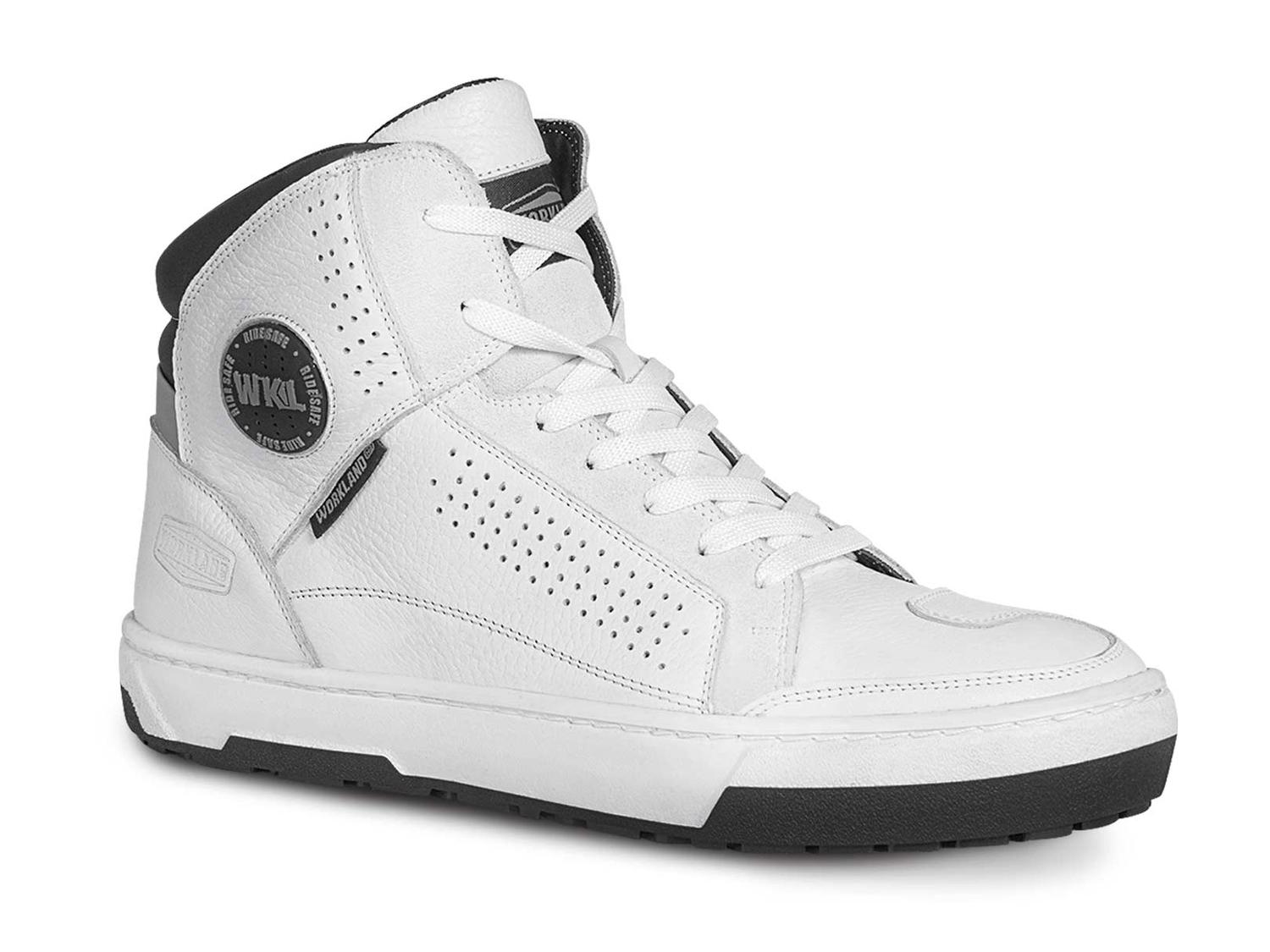 Bota hombre tenis motociclista botin biker WKL 80202 Blanco — imagen 2