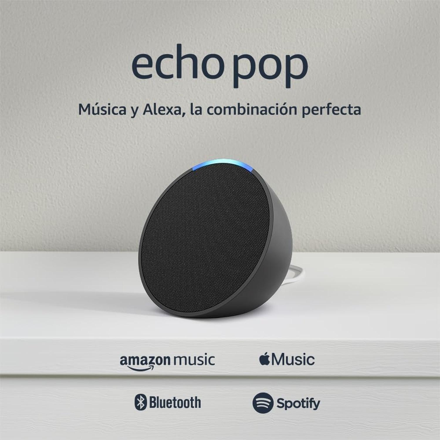 Amazon Echo Pop Negro Bocina Inteligente con Alexa — imagen 2