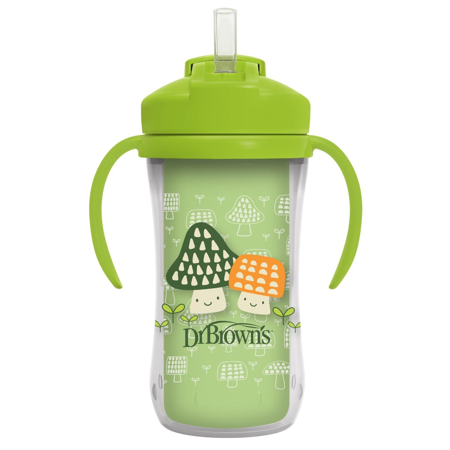 Pack 2 Vaso Entrenador Dr Browns 10oz Térmico popote Bicolor — imagen 5