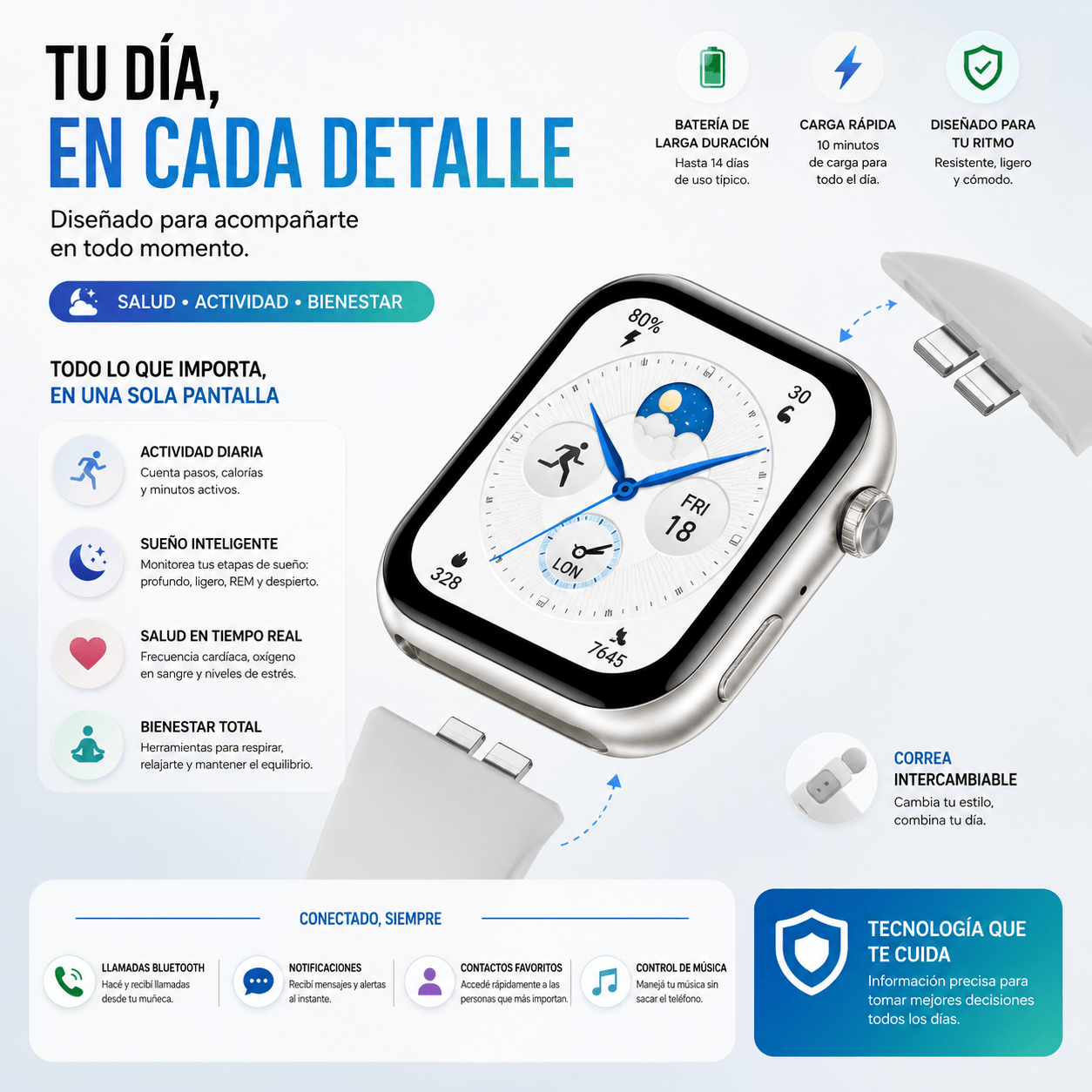 Smartwatch HONOR CHOICE Watch 2i AMOLED 1.85" con Llamadas Bluetooth — imagen 7