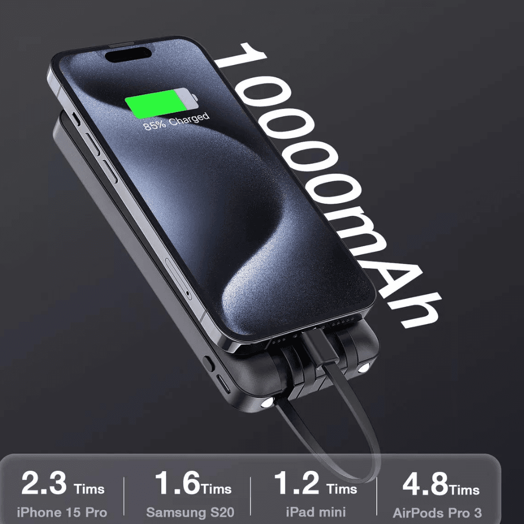 Batería portátil de 10 000MHA con múltiples salidas — imagen 4