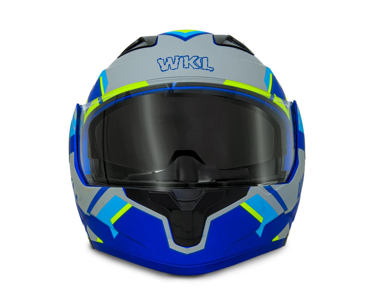 Casco WKL Motocicleta Dot Abatible CH-103 FINISH-AZUL — imagen 2