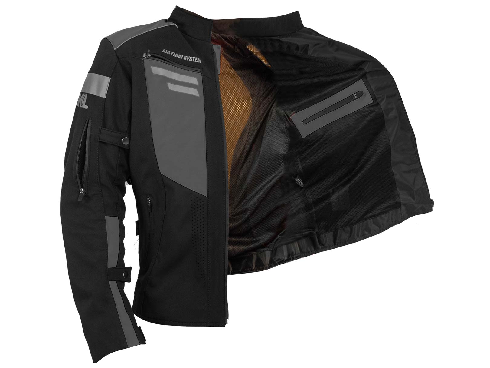 Chamarra Moto Hombre Impermeable Biker Protecciones WKL N/G — imagen 13
