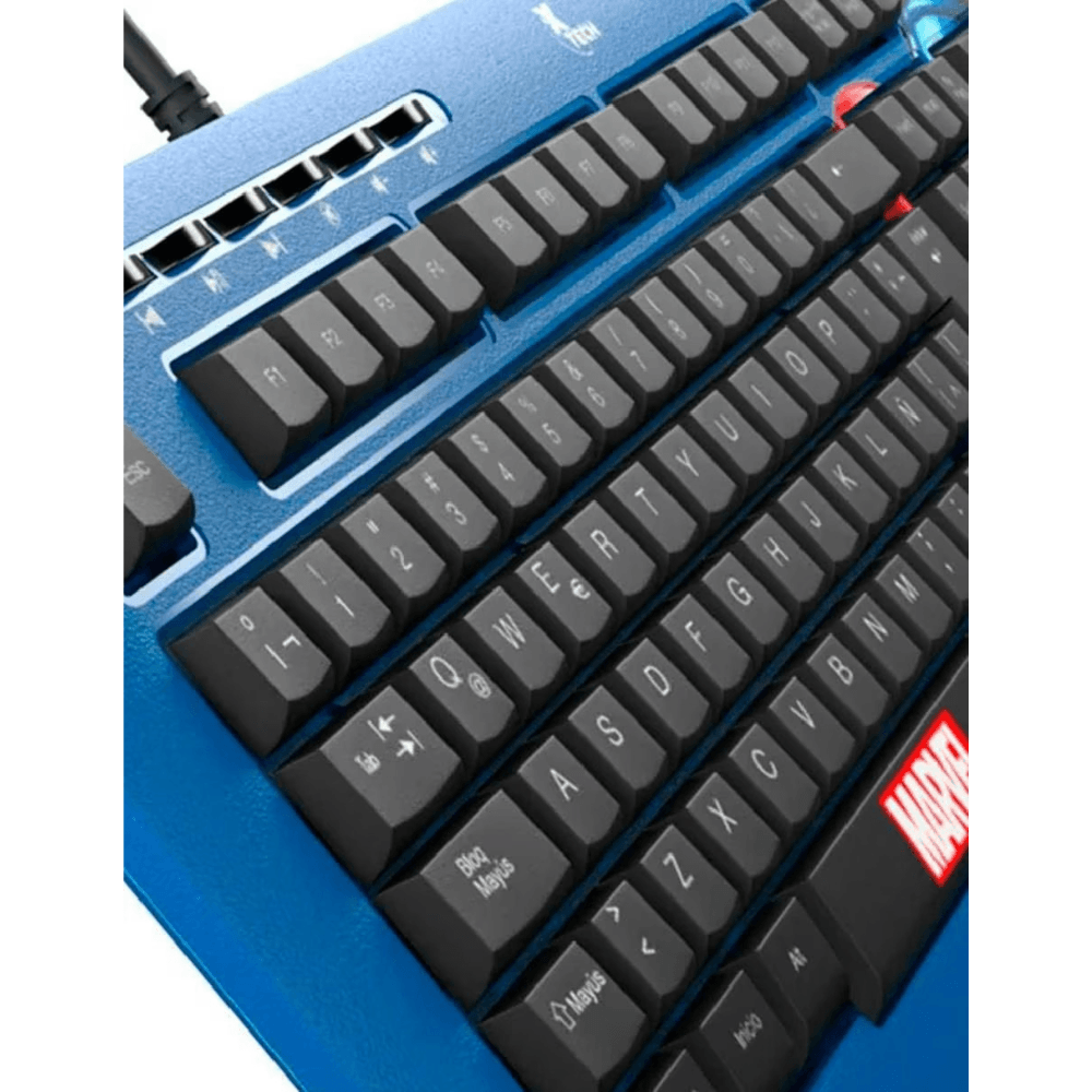 Teclado Alambricó XTech XTK-M401CA Español - Capitan America Azul — imagen 4