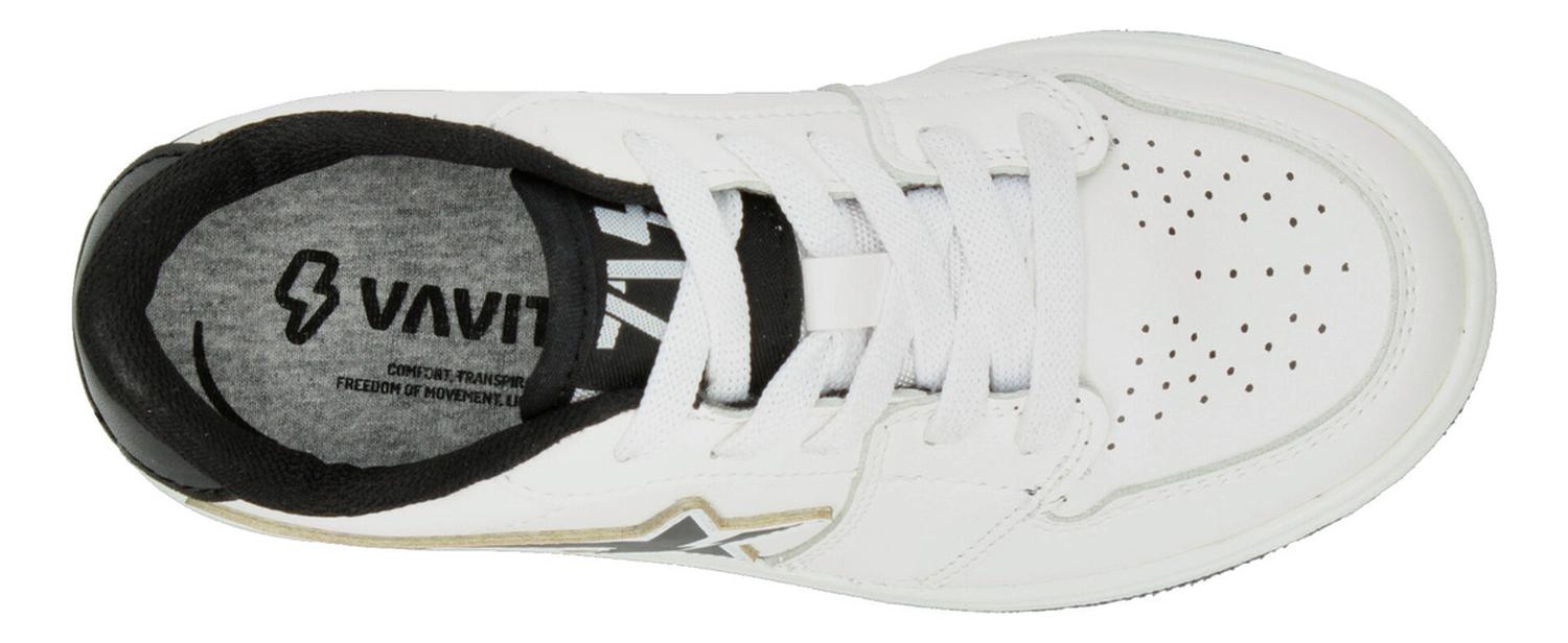 Tenis Niño Vavito Blanco Con Negro Original Sneakers Casual Ligero Urbano Moderno Juvenil — imagen 9