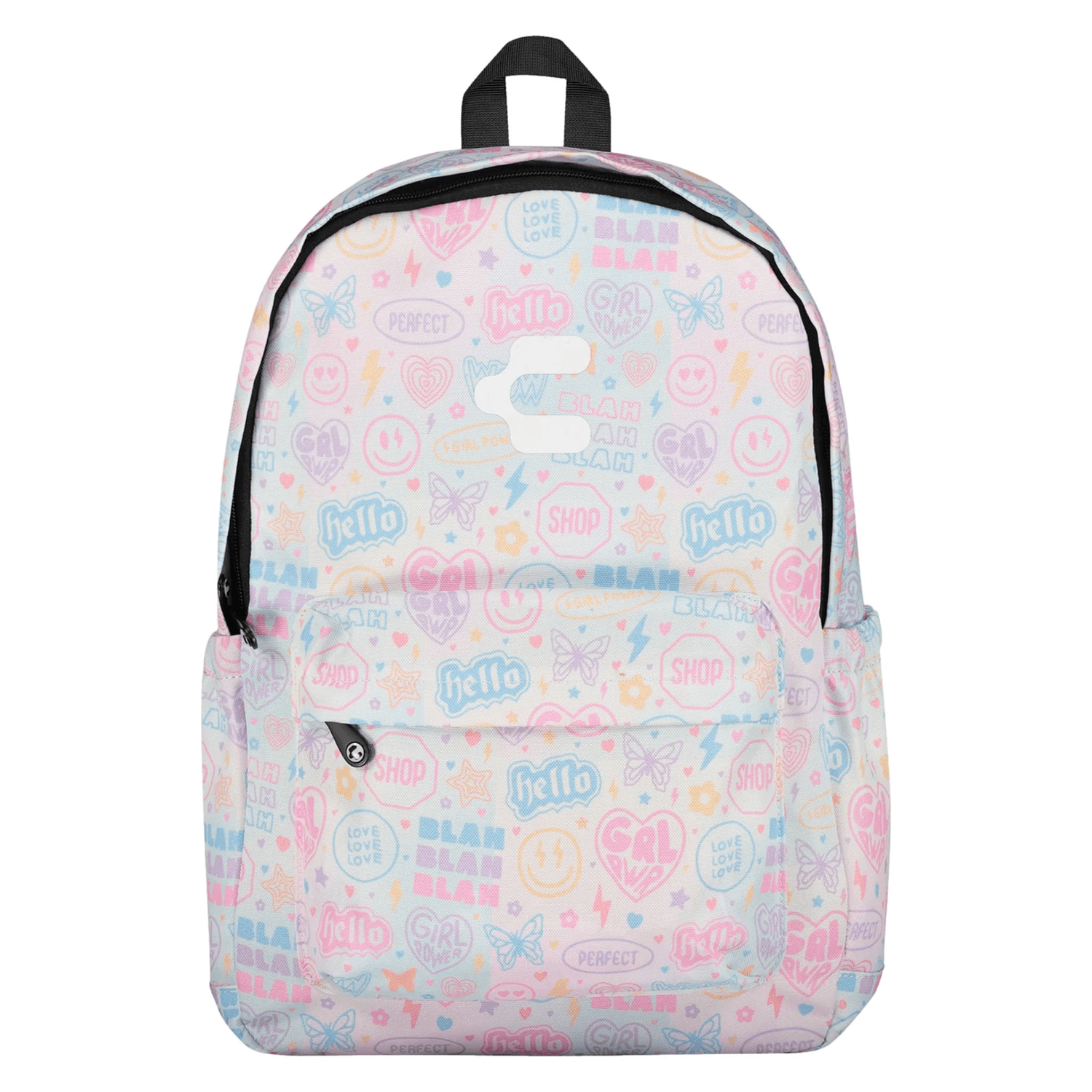 Mochila Charly Pastel Pop Niña Escolar Lonchera Blanco Infantil — imagen 2