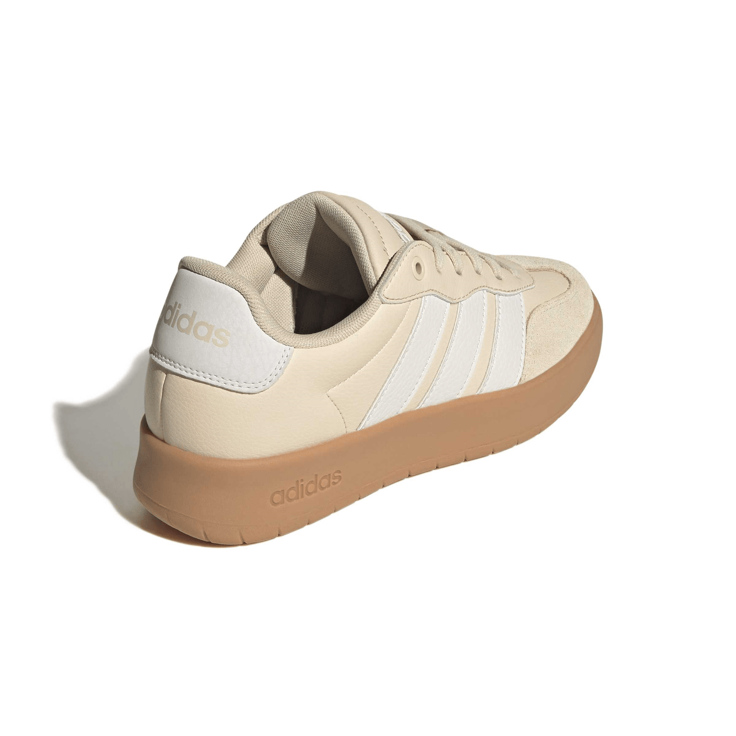 Tenis Adidas Barreda Dama Beige Casual Cintas Gamuza Mujer — imagen 4