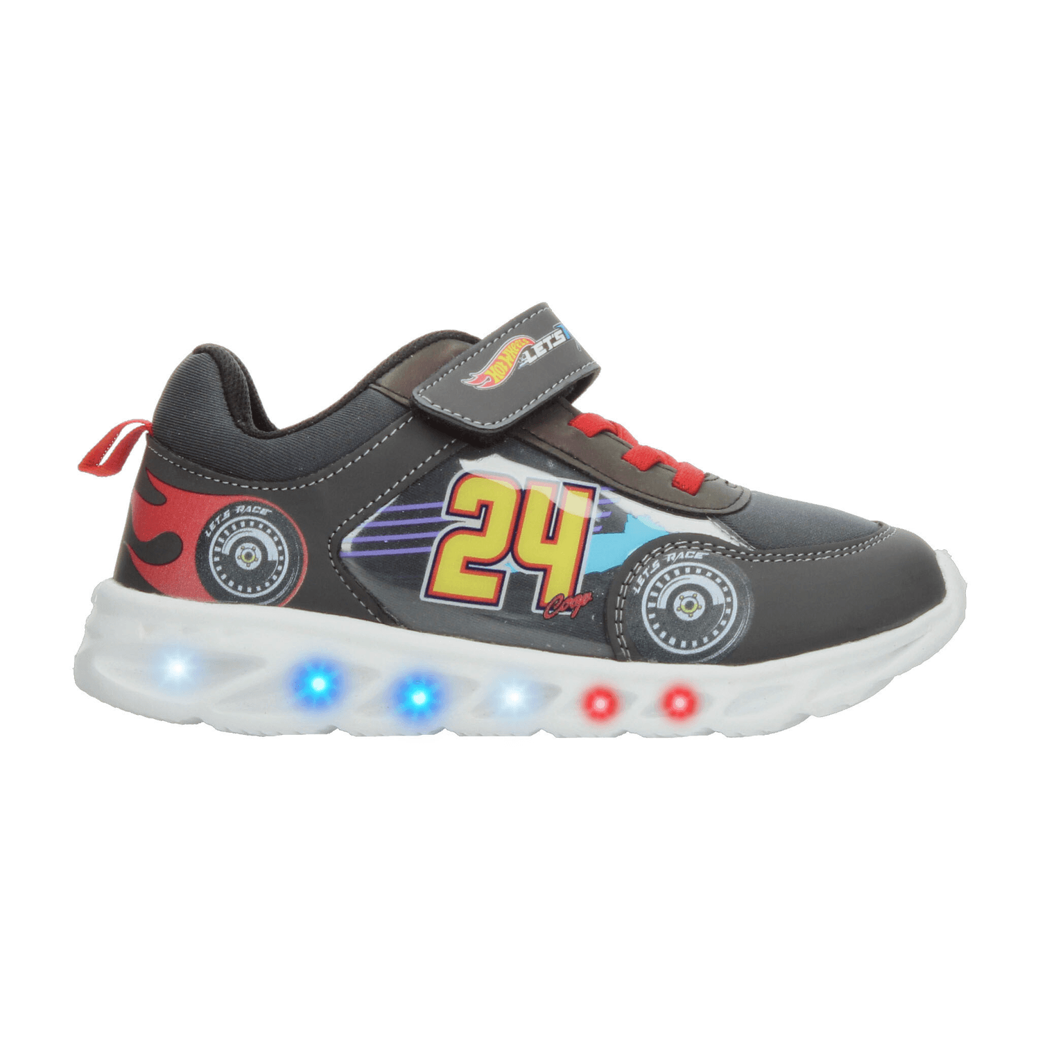 Tenis Niño Bebé Hot Wheels Negro Luz Led Infantil T15-18 — image 2