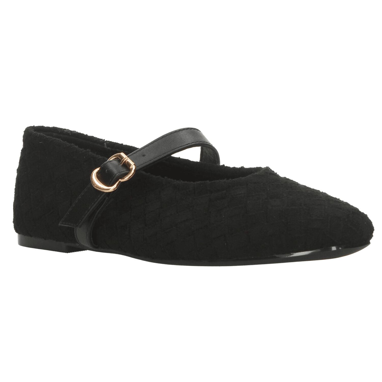 Flats Berlin Dama Casual Mary Jane Hebilla Negro Mujer — imagen 2