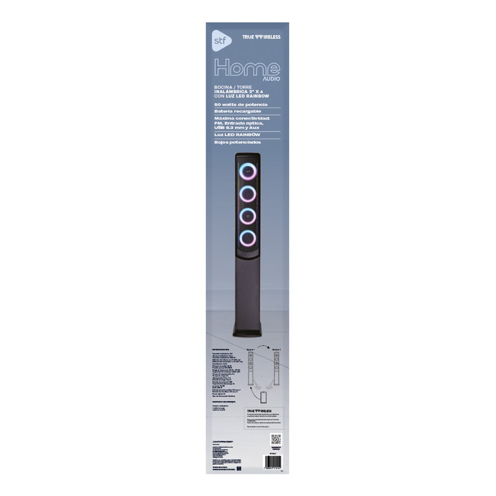 Barra de Sonido Inalámbrica Home audio STF: 50W con Woofer 5” y Luz LED RGB — imagen 10