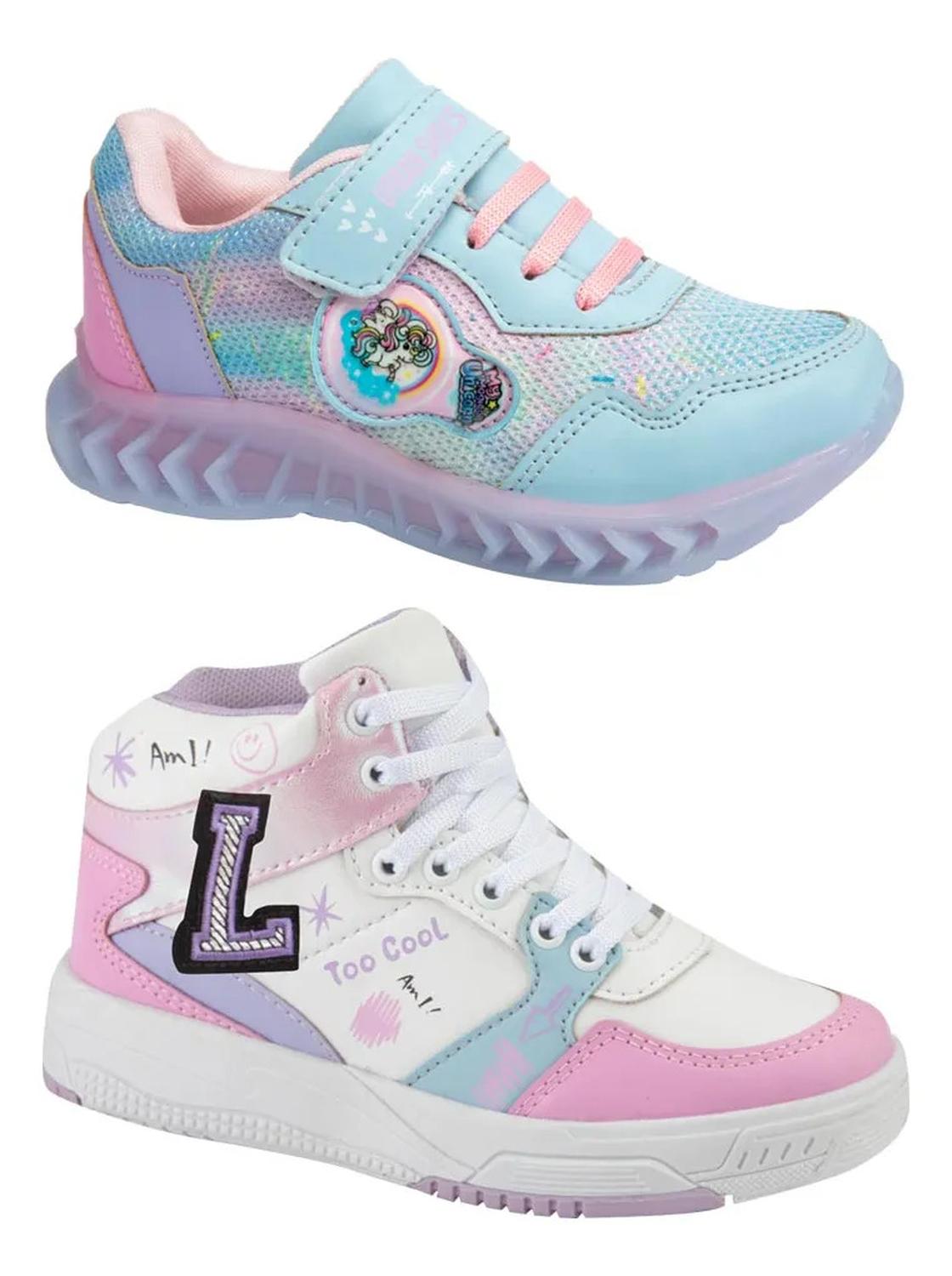 Tenis Urban Shoes Niña Kit 2 Pares Unicornio Luces 1260496 — imagen 2