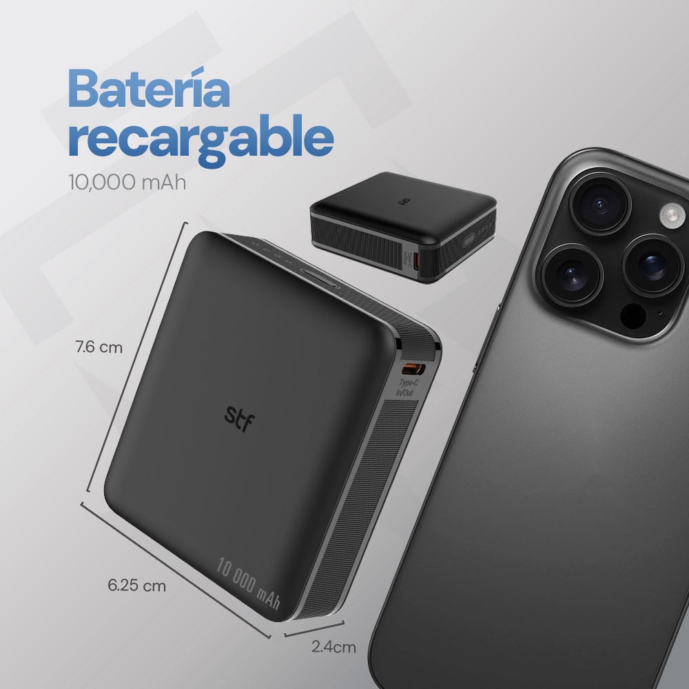 Batería STF Power Bank: 10,000 mAh, 22W, Carga Ultra Rápida — imagen 8