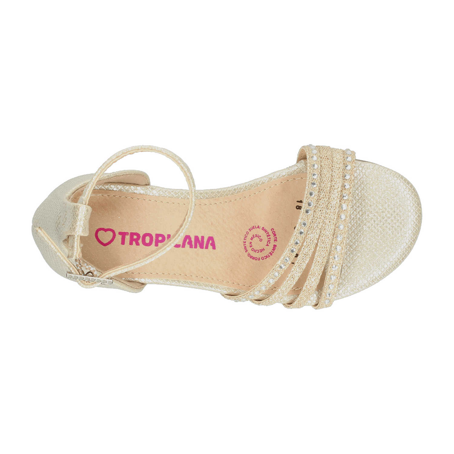 Sandalias Niña Tropicana Dorado Casual Infantil T18-22 — imagen 9