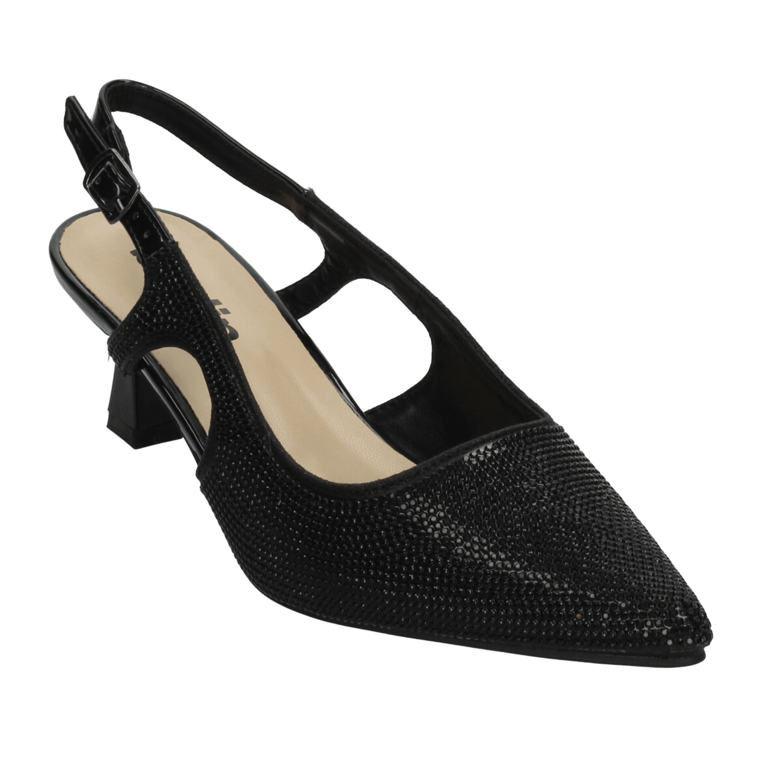 Zapatillas Berlin Dama Fiesta Formal Slingback Negro Mujer — imagen 4