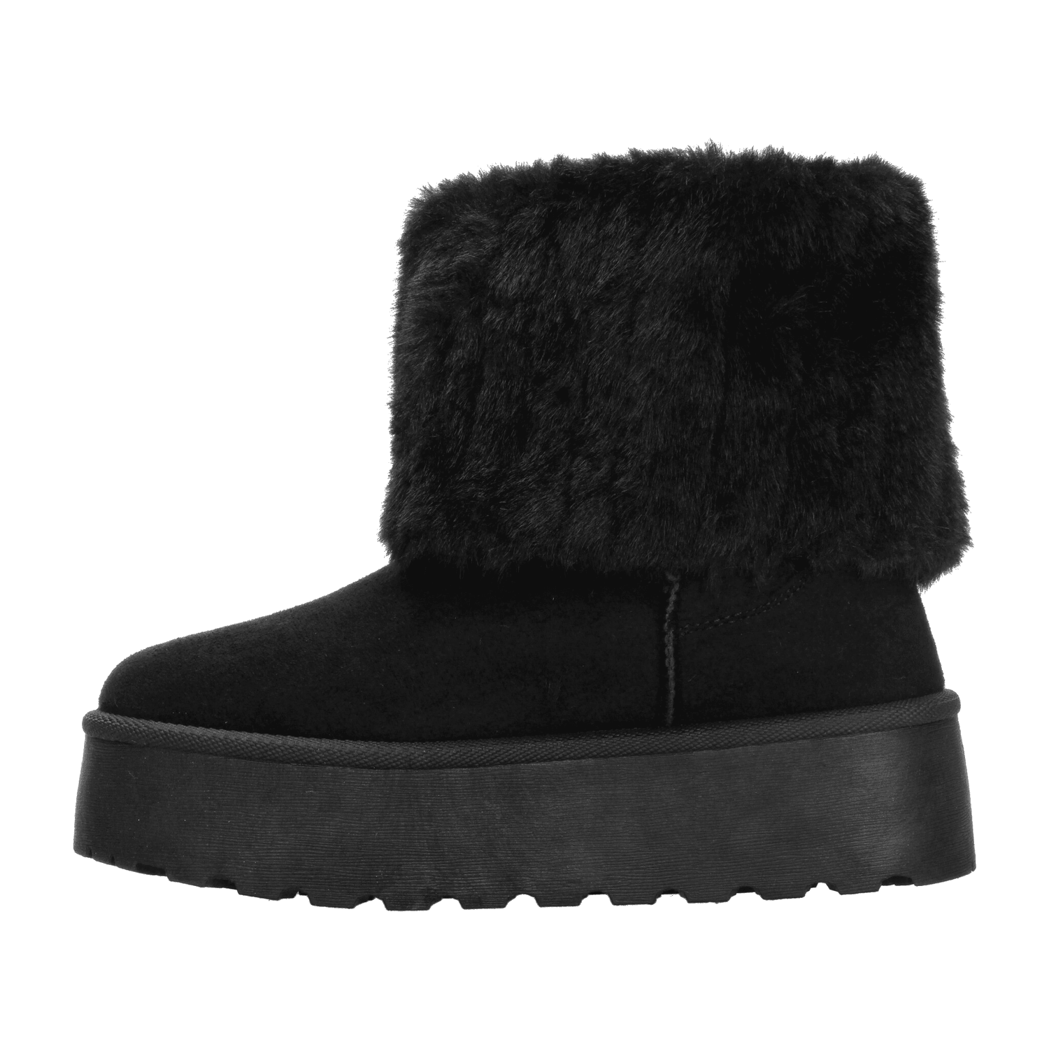Botín Berlin Dama Negro Peluche Invierno Para Mujer — imagen 6