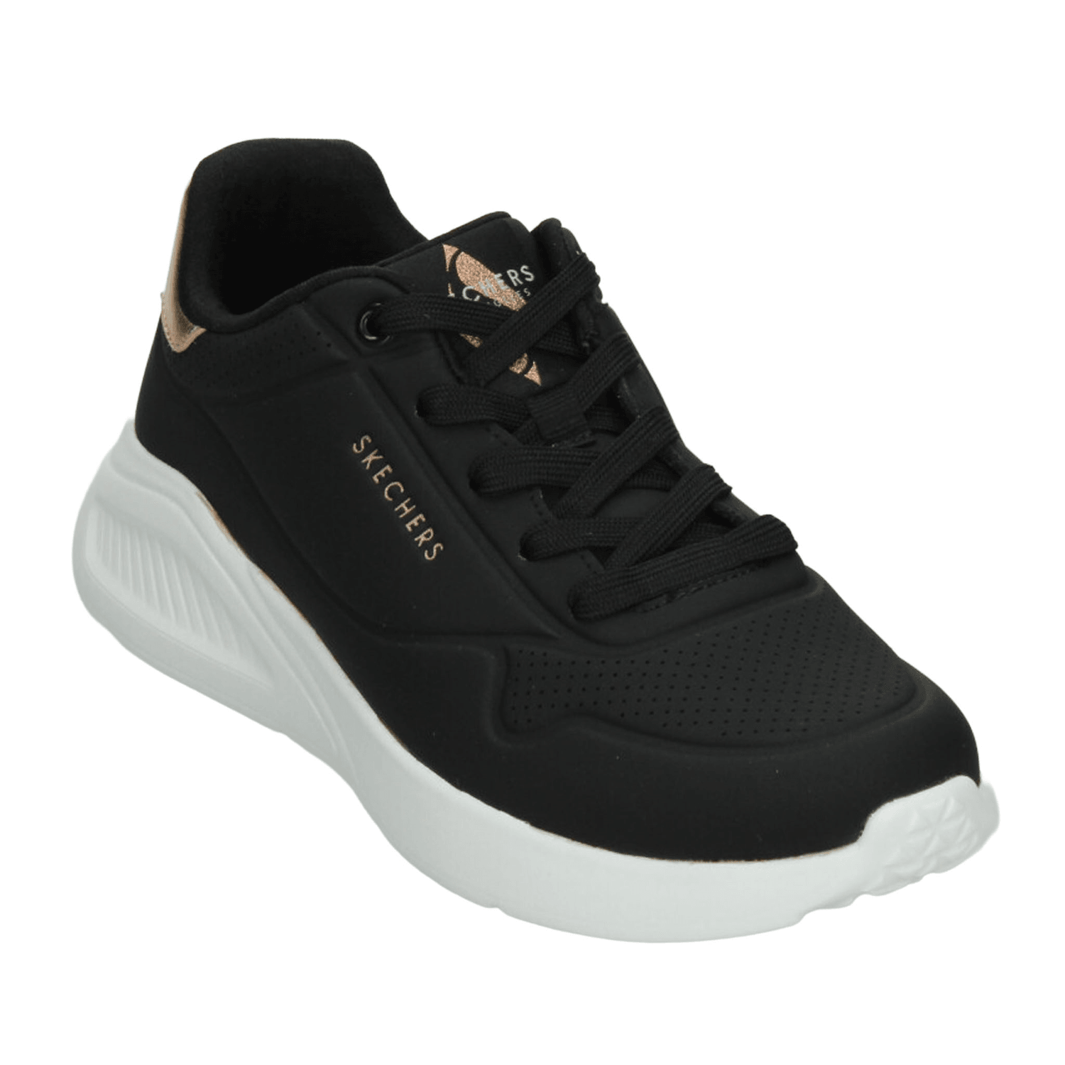 Tenis Dama Skechers Uno Lite-Shimmer Negro Deportivo Mujer — imagen 5