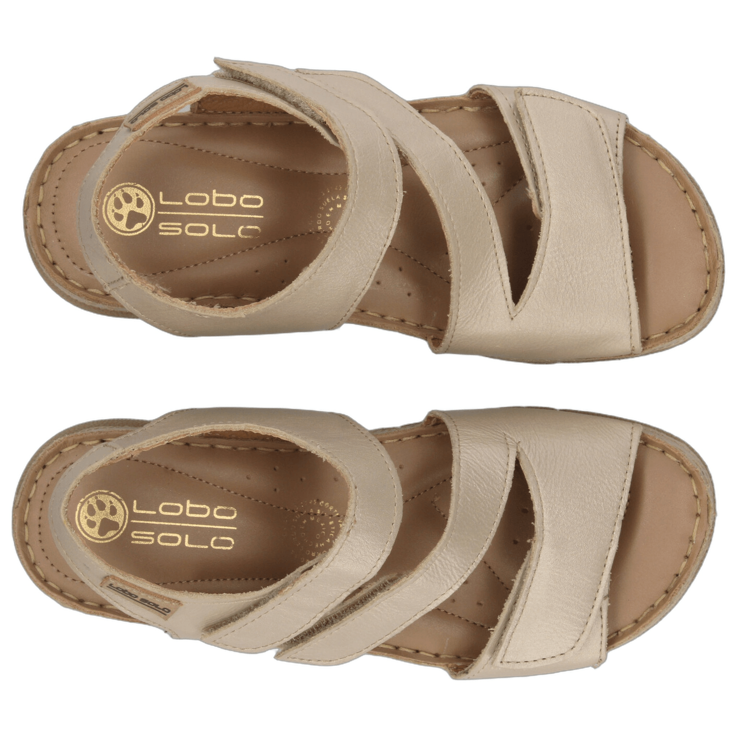 Sandalias Lobo Solo Dama Casual Cómodo Dorado Mujer — imagen 10