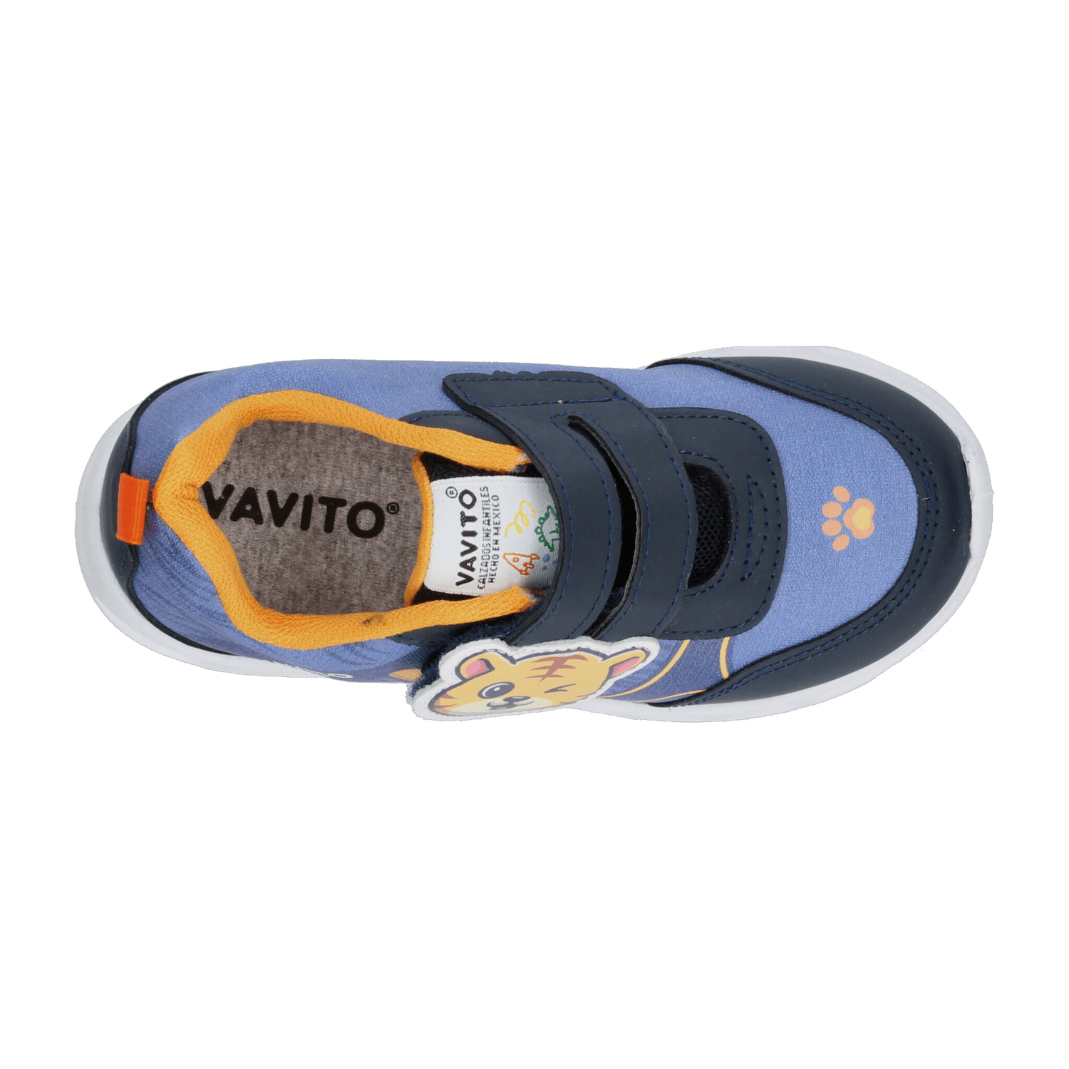 Tenis Vavito Tigre Niño Luz Led Casual Deportivo Cinta Adhesiva Cómodo Azul Infantil T12-15 — imagen 8