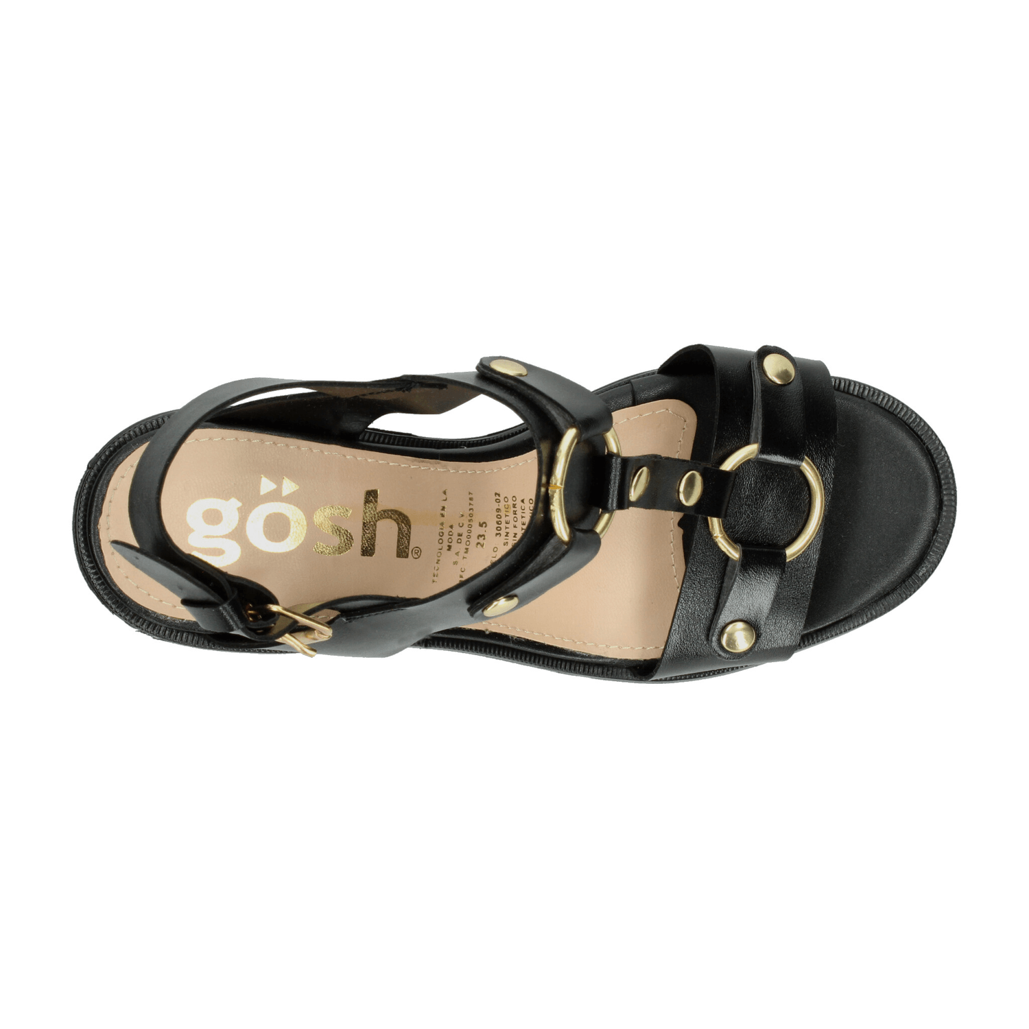 Sandalias Dama Gosh Negro Casual Mujer — imagen 9