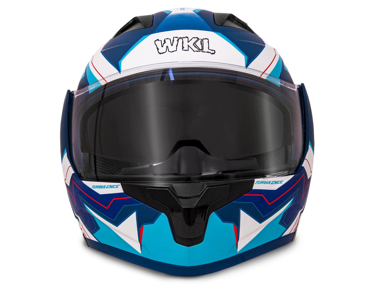 Casco WKL Motocicleta Dot Abatible CH-103 TURBO-AZUL — imagen 2