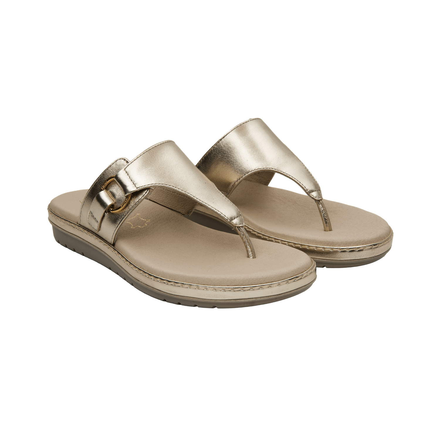 Sandalias Flexi Dama Dorada Casual Para Mujer — imagen 5