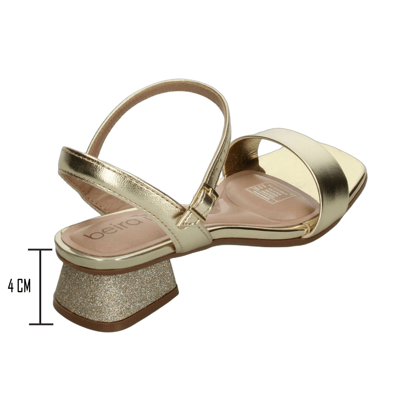 Sandalias Beira Rio Dama Fiesta Dorado Mujer — imagen 3