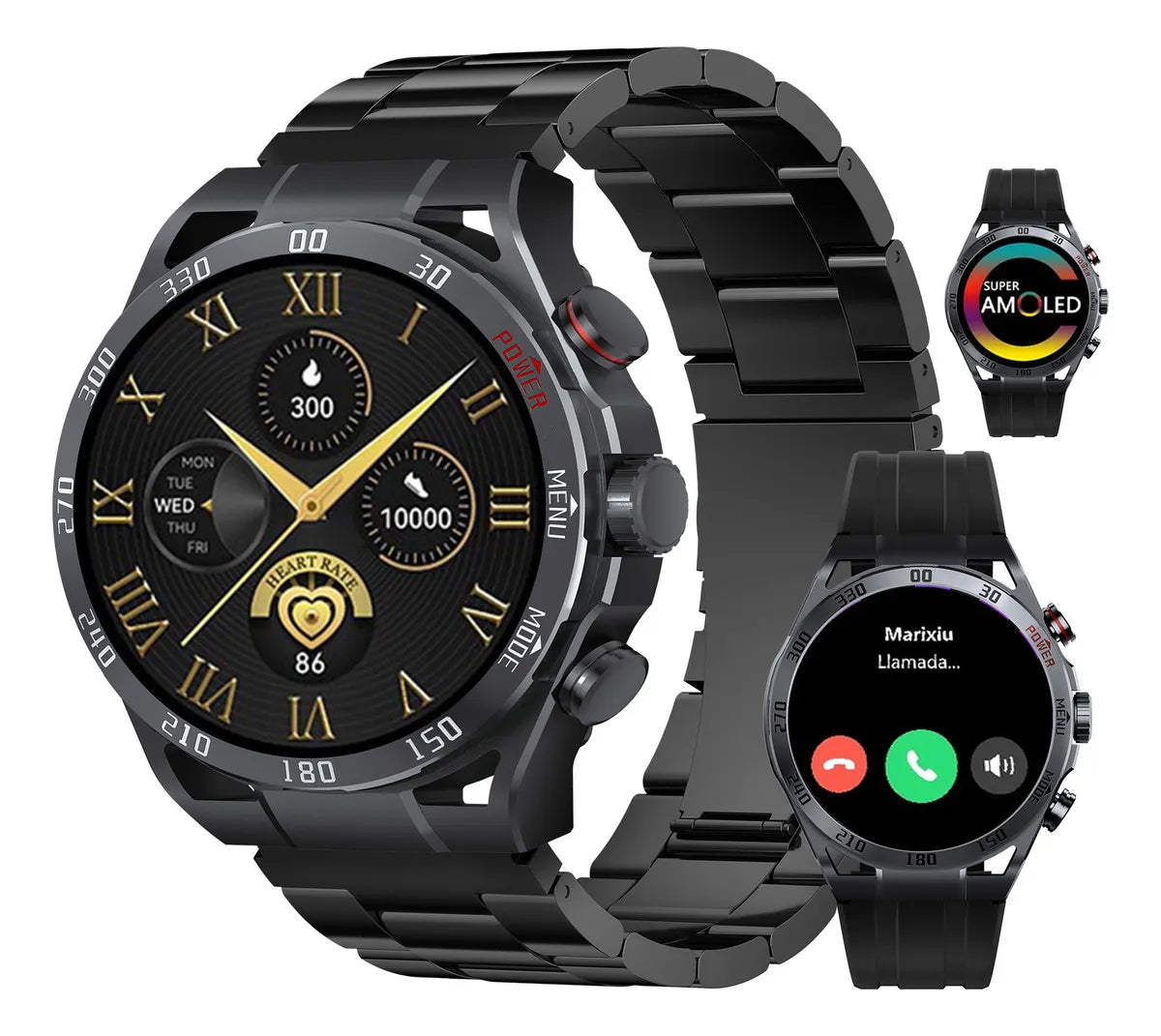 Smartwatch Filwans Gtr Amoled Bluetooth Llamadas, Mensajes.Negro — imagen 2
