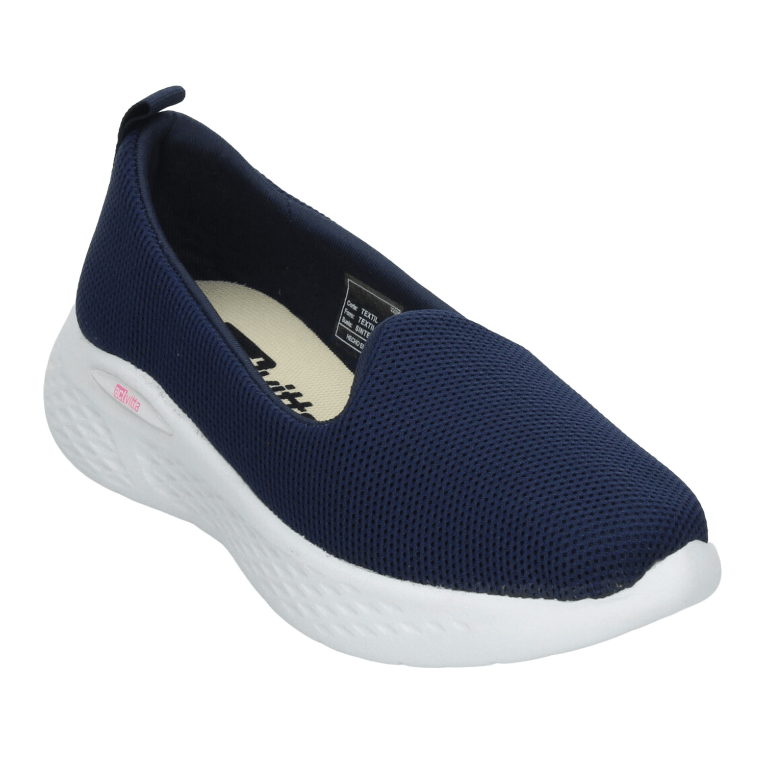 Tenis Actvitta Dama Azul Deportivo Confort Slip On Mujer — imagen 4