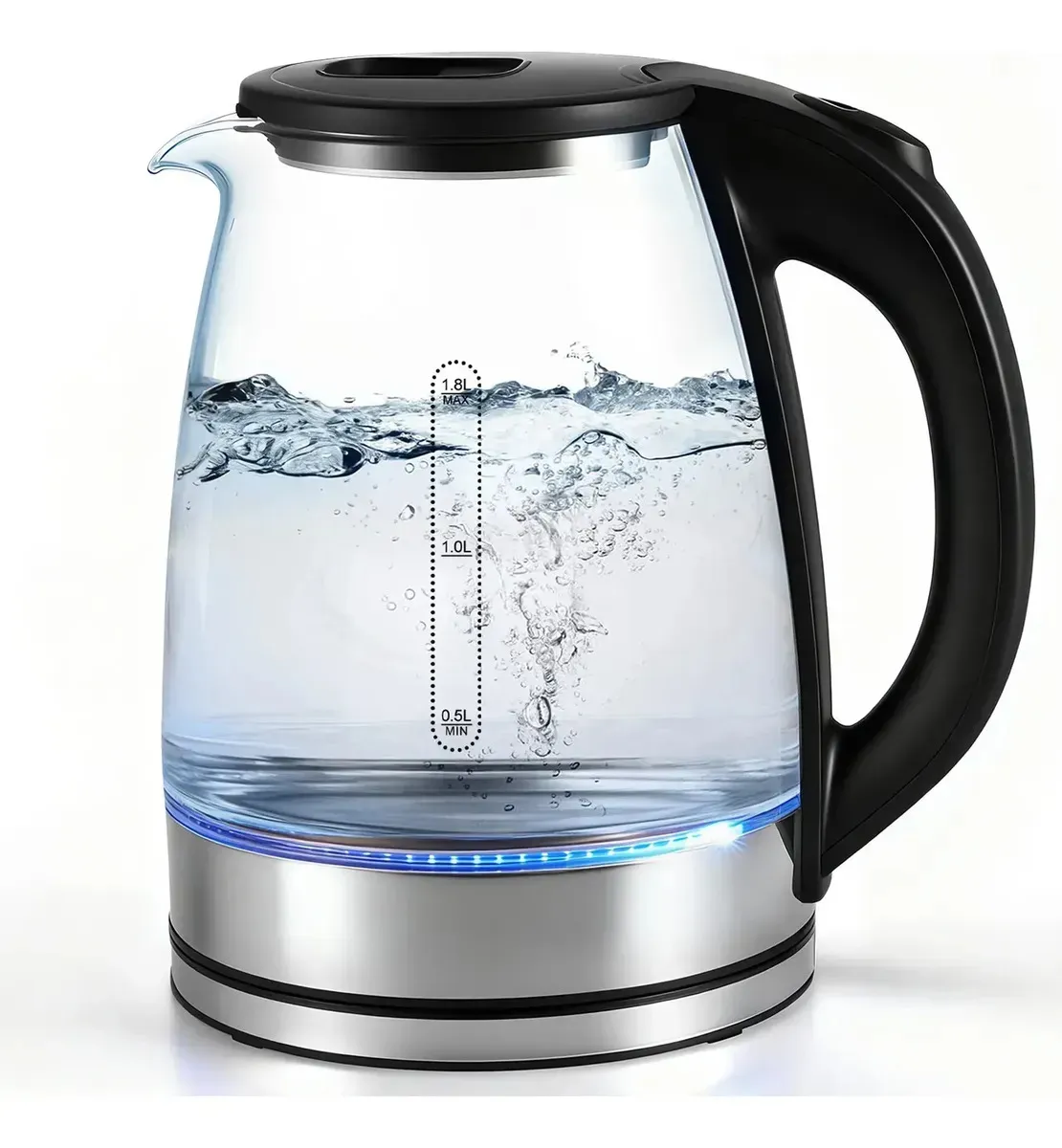 Tetera Eléctrica de Vidrio 1.8L con Apagado Automático — imagen 1